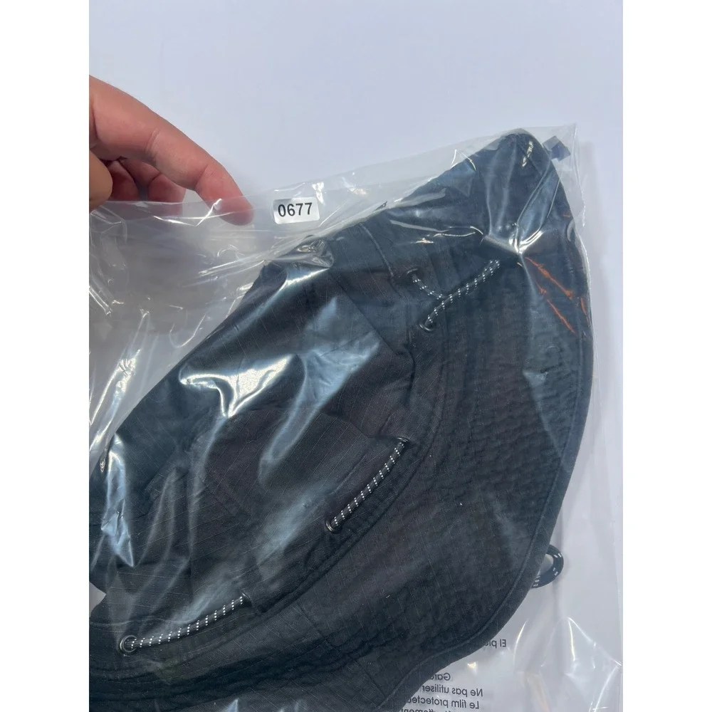 Adidas Bucket Hat Unisex OSFM Black Ripstop Boonie Stash Pocket Bungee Strap